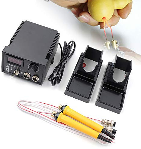 Profi Brandmalerei Digital Brennpeter mit Brennstift Brandmalkolben Regelbar Neu Pyrographie Maschinen Set Für Holzwerk 220V 60W 19-Brennspitze