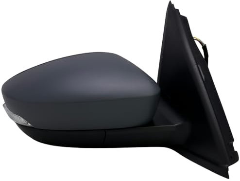 Spieg Außenspiegel Rechts für Skoda Fabia III 2015-2021 Manuell Einklappbar, Elektrisch Verstellbar, Beheizt, mit Blinklicht, Grundiert, 6 PIN (Beifahrerseite)