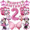 Minnie Luftballon 2 Jahr Geburtstagsdeko 27Pcs,2 Jahr Minnie Geburtstag Deko,Minnie Party Geburtstag Dekoration,Kindergeburtstag Party Luftballon Set.