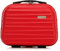 WITTCHEN Valise cosmétique Trousse de Toilette Valise de Voyage Bagage à Main Bagage Cabine en ABS Trousse de Toilette Sac à cosmétiques Femme Groove Line Rouge