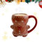 Tasse en pain d'épice de Noël, tasse 3D bonhomme en pain d'épice Tasse à café en céramique Tasse avec bonhomme en pain d'épice mignon Gobelet à lait Tasse à lait de Noël Pain d'épice Tasse à café pour