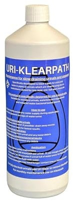 URI-KLEARPATH - PROFESSIONAL GRADE GENTS URINAL SERVICING/MAINTENANCE TREATMENT - PIPE MAINTAINER & OPENER - 500ML - PREVENTS URINALS BLOCKING AND BACKING UP WITH MONTHLY APPLICATION