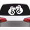 INDIGOS UG - Aufkleber - Autoaufkleber - 600x495 mm - JDM - Die Cut - Boxhandschuhe Boxen - weiß - Tuning - Sticker - Heckscheibe - Auto - Fahrrad - Motorrad