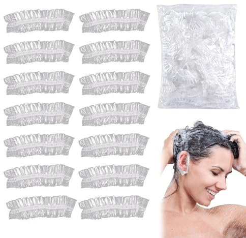 100PCS Clear Disposable Ear Caps Waterproof Ear Covers for Shower Ear Covers Caps Plastic Ear Protectors for Shower Bathing,Hair Dye,Travel Spa,Hotel and Hair Solon, Home Daily Use