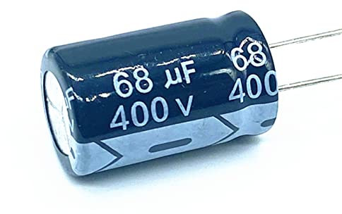 4 Stück 400 V 68 UF 400 V 68 UF Hochfrequenz-Aluminium-Elektrolytkondensator mit niedrigem ESR/Impedanz, Größe 16 x 25