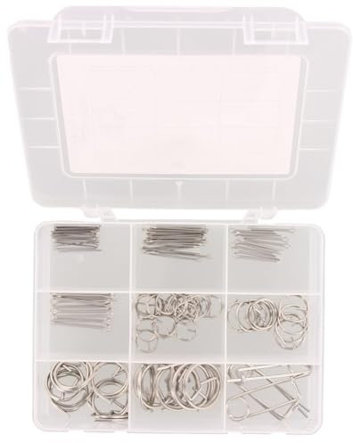 Marinetech A4 Edelstahl Splinte und Splintringe, 114-teilig