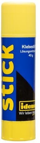 Idena 60070 - Colla in stick, incolore, 40 g, senza solventi, per lavori artistici e artigianali, adatta ai bambini