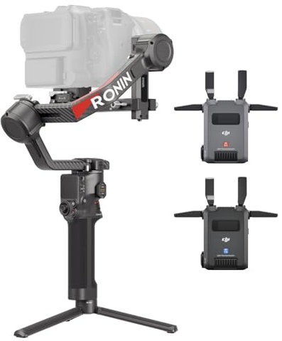 DJI RS 4 Pro, 3-Axis Gimbal Stabilizer for DSLR & Cinema Cameras Canon/Sony/Panasonic/Nikon/Fujifilm, Native Vertical Shooting, 4.5kg (10lbs) Payload, Dual Focus & Zoom Motors, SDR Transmission Combo