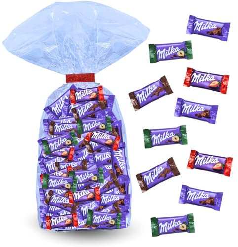 MILKA NAPS Assortis | Sachet de 60 Chocolats emballés individuellement | 300g de Friandises Prêtes à Offrir