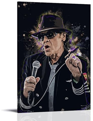 LNLEXTAR Udo Lindenberg Poster Dekorative Malerei Leinwand Wandkunst Wohnzimmer Poster Schlafzimmer Malerei,Wandkunst Bilddruck Moderne Familienzimmer Dekor 08x12inch(20x30cm)