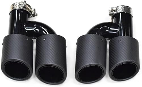 GwwEi6 Auto Auspuff Endrohr Für Audi A4 A5 A6 A7 S4 S5 S6 S7,Edelstahl Endrohr Schalldämpfer Spitze Auto Hinten Schwanz Kehle Zubehör,B/Black