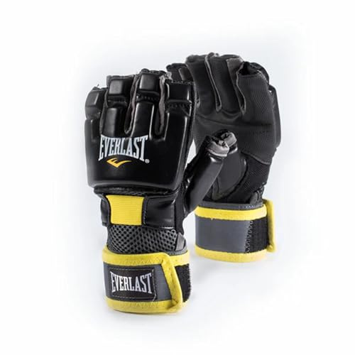 Everlast 1200030 Kickboxhandschuhe Schwarz/Gelb L/XL