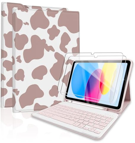 TopPerfekt Schutzhülle für Bluetooth-Tastatur, iPad 10. Generation 27,7 cm (11 Zoll) (2022) Hülle (A16) 11. / 10. Generation, 27,7 cm (11 Zoll) (2025), Hülle mit Displayschutzfolie, Stifthalter mit 2