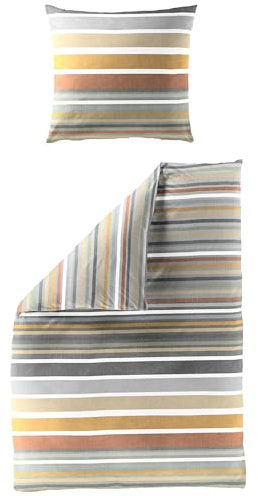 Bierbaum Fein-Biber Bettwäsche 4067 Kitt 100% Baumwolle 135x200 + 80x80 cm