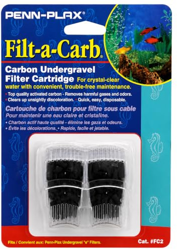 Penn-Plax FC2 filt-a-carb für Multi-Pore und unter Kies E Filter (2 Stück)