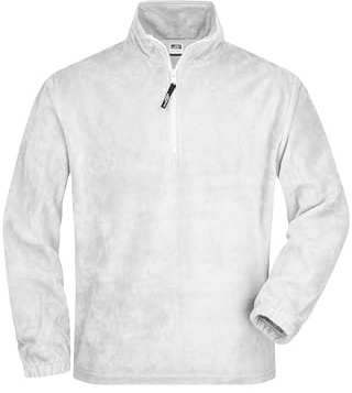 James & Nicholson Fleece Sweat - aus pflegeleichtem Anti-Pilling-Fleece für Damen und Herren | Farbe: white | Grösse: S