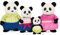 Li'l Woodzeez - Skyhopper Panda Family - Ensemble de 5 pièces avec Figurines Miniatures et Livre d'histoires - Jouets Animaux et Accessoires pour Enfants de 3 Ans et Plus, Multicolore