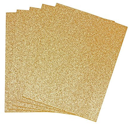 UIT 5 B?gen Glitzer-Moosgummi 5 Wahl (Gold)
