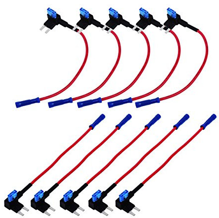 DEDC 10 Pcs Portafusible Porta Fusibles Adaptador para Coche con 10 Fusibles