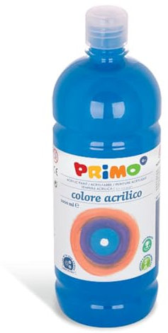 PRIMO 404TA1000501 Cyan Acrylfarbe, 1000 ml, Cyan, Flasche, CE, 1000 ml