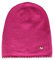 Zwillingsherz Slouch-Beanie-Mütze mit Kaschmir - Hochwertige Strickmütze für Damen Mädchen - Herz - Häkel-Rand - One Size - warm und weich im Sommer Herbst und Winter Zwillingsherz (pink/wei)
