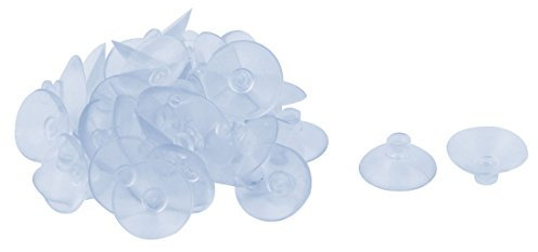 sourcingmap 40pcs Ventouses Anti-collision Transparente en Caoutchouc pour Verre Bureau Maison Coussinet Suspension à Ventouse 2.2cm Dia
