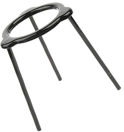 FLAMEER Lab Chemistry Stand Experiment Beaker Bunsen Burner Tripod Holder, 75mm/ 3'' Black, 1 Piece, Suitable for teaching physics and chemistry, laboratory