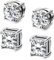 Milacolato 2 Pairs Edelstahl Magnetische Ohrstecker für Männer Frauen Nicht Piercing CZ Hypoallergen 4-10mm