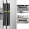 MRKG. Refrigerator Door Handle Covers, Set of 4, Washable Without Fading or Cracking, Keep Your Kitchen Appliance Clean from Smudges, Drips, Food Stains, Oil (Black 15.6x5.7 inches)