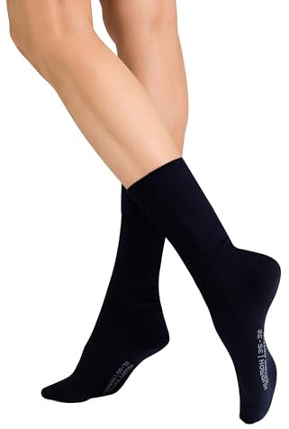 Hudson Damen Socken Relax Cotton druckfreier Bund Marine 0337 39-42