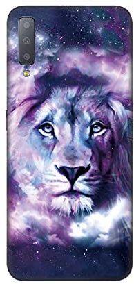 DiaryTown Case Kompatibel mit Samsung Galaxy A7 2018 Hülle, Ultra Dünn Silikon Schwarz Hüllen mit Tier Muster Motiv Stoßfest Handyhülle Samsung A7 2018 Schutzhülle für Mädchen Junge, Rosa Löwe