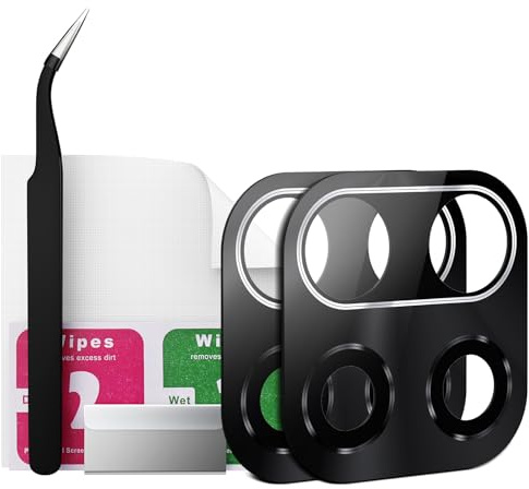 Eonpam 2 Pack Kamera Linse Glas für Xiaomi Redmi Note 9 M2003J15SC/G/S | Kameraglas Original Qualität Rückseite Kamera Linse Glas Ersatz HD Kameraschutz Camera Glass Reparatur Set.