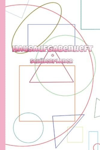 Hausaufgabenheft für die Schule ohne Datumsbindung (pink): Ein Schülerplaner mit Wochenplaner, Informationen zu den Fächern, Notenspiegel und Platz für Notizen.