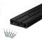 Seiletech.de GARDINENSCHIENE | 240cm | PVC | 2-läufig | schwarz | inkl. Befestigungsmaterial | 2,4m (150cm + 90cm + Verbinder) | Gardinen Schiene Vorhangschienen
