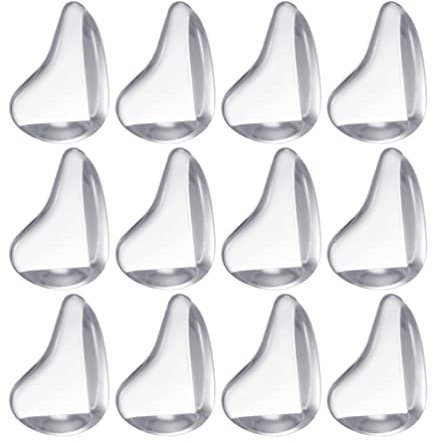 Housoutil 12 Stücke Clear Protector Silikon Ecke Guards Stoßstangen Hochbeständige Klebstoff Ecke Covers Für Möbel Schrank Glas Couchtisch