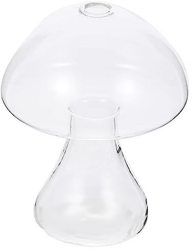 Garneck Mushroom Glass Pilzform Geformtes Glas Pilz Glas Tasse Cocktailglas Glas Pflanzer Vase Pflanzer Glas Flower Vase