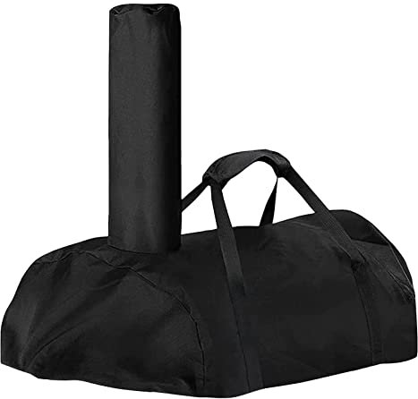Mzshne Outdoor Pizza Oven Cover Heavy Duty Waterproof BBQ Grill Charcoal Wood Fired Pizza Bread Oven Cover Dustproof Windproof Anti-UV Black Bag Extra Large