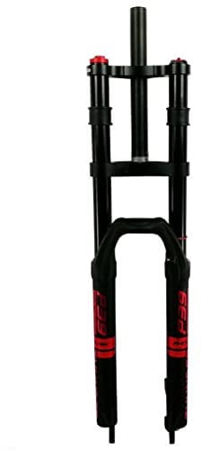 HSQMA DH Downhill Mountain Bike Suspension Fork 26 27.5 29 Inch Travel 160mm MTB Air Fork Double Shoulder Front Fork 1-1/8 Straight Tube With Lockout (Color : Red, Size : 29inch)
