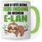 Tasse lustig Geschenk, Hab heute keine Verbindung zu meinem E-lan Geschenkidee Kaffeebecher Kaffeetasse Tasse mit Spruch lustig Humor Witztasse Ironie Sarkasmus (Weiß/Grün)