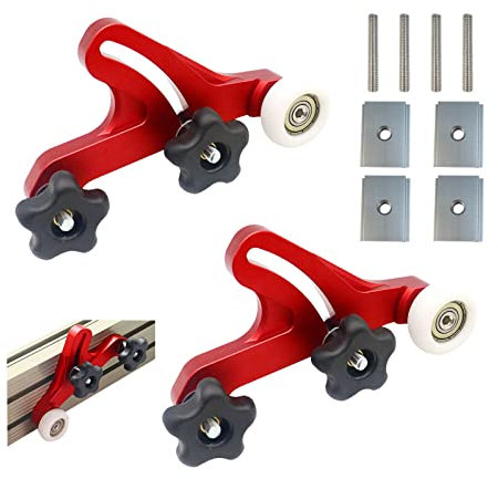 2Pc Feather Loc Boards, Aluminum Alloy Multi-Purpose Feather Loc Boards Woodworking Saw Table Pressing Feeder Guider Carpentry Safety Pushing Tools