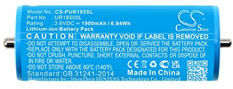3018765 Batterie de rechange, 1900 mAh/6,84 Wh, compatible avec Braun 2011, 2012, 5375, 5375 Silk-epil, 5377, 5377 Silk-epil, 5671, 5671 Silk-epil, 5673, 5673 Silk-epil, Référence produit : 5674.
