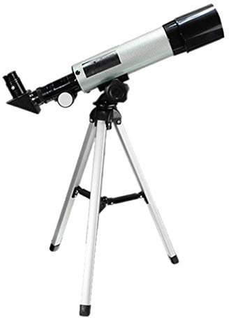 BYERZ Teleskop für Erwachsene, Anfänger, Kinder, 50 mm Blende, 360 mm Teleskop für Astronomie, BAK4 Prisma, FMC-Linse, AZ, astronomisches Refraktor-Teleskop mit Smartphone-Halterung und Stativ für