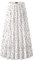 NASHALYLY Damen Chiffon Elastische Hohe Taille Plissee A-Linie Ausgestellt Maxi Röcke, Glänzendes Blumenmuster, Mittel