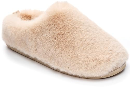 Bedroom Athletics - Ariana Luxury Memory Foam Mule Slipper da donna con pelliccia sintetica e fodera in velluto trapuntato | Suola antiscivolo, lavabile in lavatrice - Elegante scarpa da casa da