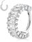 Nasenbügel Ring Scharnier Segment Clicke Kleine Bügel Ringe 16G Huggie Ohrringe Chirurgenstahl Conch Hoop Ohrringe Silber 8mm Conch Piercing Knorpel Ohrring Lobe Ohrring Ohr Piercing Schmuck mit CZ