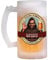 Boccale da birra in vetro personalizzato con il nome e la faccia del festeggiato etichetta Frate