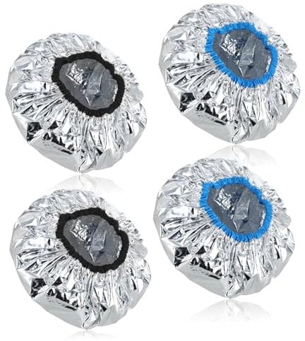 4Pcs Foil Heat Cap Hair Heat Cap for Deep Conditioning Reusable Shower Caps Hot Oil Hair Care Heating Caps Hair Coloring Caps for Home and Salon Use