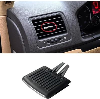 Coche Salida A/C Ventil para VW para Sagitar para Jetta MK5 para Golf para 5 para GTI Car Styling Car Front Dash AC Salida Ventilación Silde Clip Ajuste Grill Pick Aire Acondicionado Salida(Left 1pc)