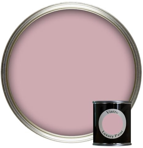 Vintro Paint | Luxury Matt Emulsion | Smooth Chalky Finish | Multi Surface Paint | for Walls, Ceilings, Wood and Metal | 125ml (Dusky Pink - Albert Bridge)