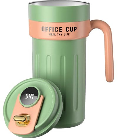 Homealexa 650 ml Coffee Mug to Go Digital Display Flasks Thermal Mug 316 Stainless Steel Insulated Cup Car Drinking Cup Leak-Proof Travel Mug with Lid Travel Mug